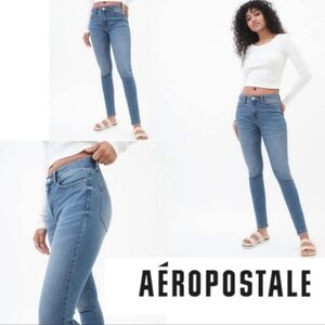 Aeropostale Jegging Jeans Womens Size 2 Blue Medium Wash High Rise Skinny